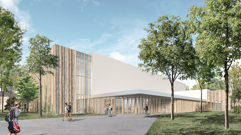 Construction d'un gymnase pour le lycée Maurice Genevoix