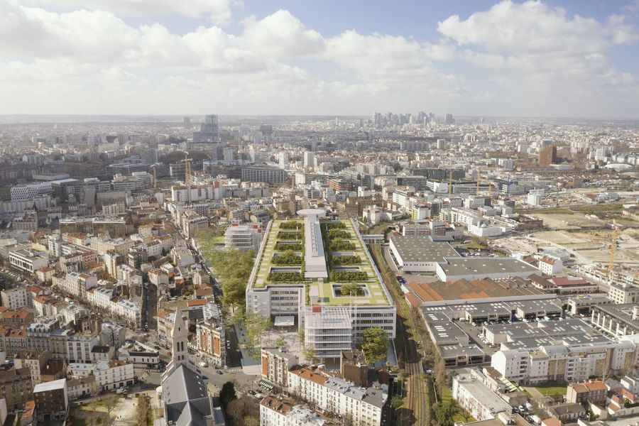 Construction de l'Hôpital Universitaire de Saint Ouen Grand Paris Nord