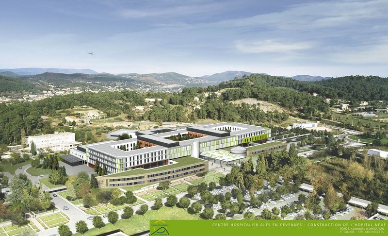 Construction de l'hôpital d'Alès Cévennes