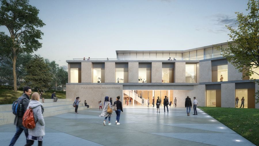 Espace culturel Malesherbes, construction neuve d'une salle de spectacle et restructuration du conservatoire à Maison Laffitte