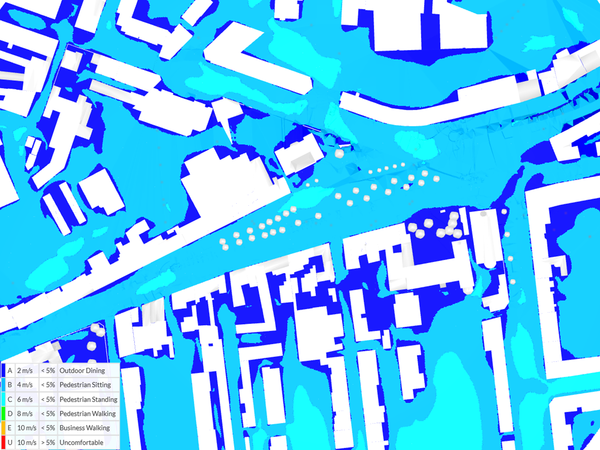 Place Grandclément, modélisation climatique à Villeurbanne