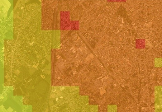 METROPOLE EUROPENNE DE LILLE (59), Mesures et  modélisation de l’effet d’ICU, projets d’aménagements de l’espace public - Evaluation