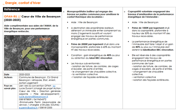 Benchamrk OPAH-RU à volet environnemental, Métropole Aix Marseille Provence (13)