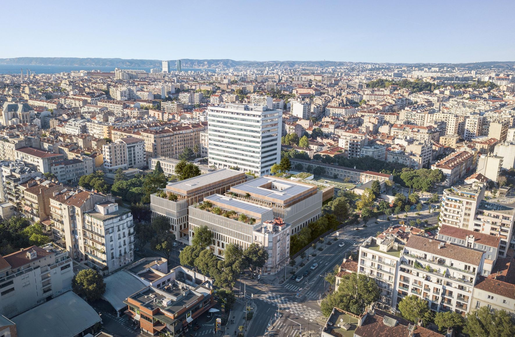MARSEILLE (13), Construction du siège social de la  Carsat Sud-Est